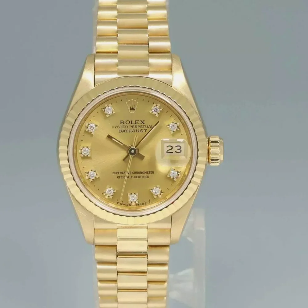 Rolex Ladies Champagne Diamond President Bracelet 26mm Watch